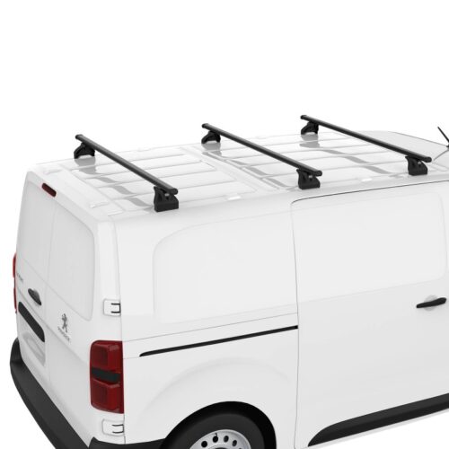 Barras de techo CRUZ Alu Cargo AF3-118 instaladas en Citroën Berlingo I (1996–2008), de aluminio reforzado con 3 ranuras.
