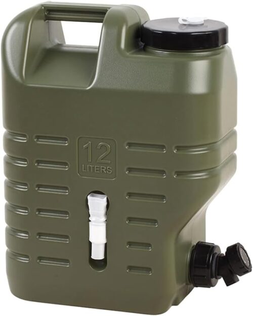 depósito de agua 12 litros para camping con grifo y tubo