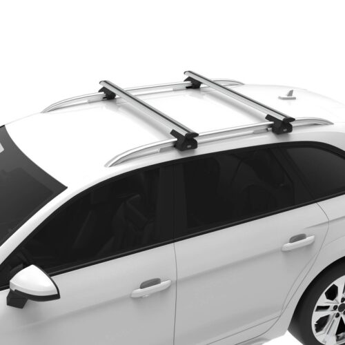 barras de techo CRUZ Airo 118 montadas en Volkswagen Tiguan 2007-2016